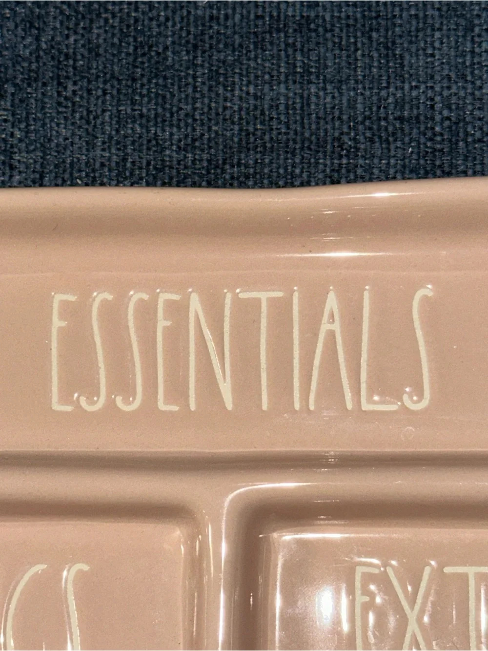 Rae Dunn Essentials Basics Extras Ceramic Organizer Tray - Blush